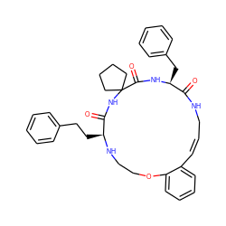 O=C1NC2(CCCC2)C(=O)N[C@@H](Cc2ccccc2)C(=O)NC/C=C\c2ccccc2OCCN[C@H]1CCc1ccccc1 ZINC001772624845