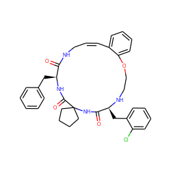 O=C1NC2(CCCC2)C(=O)N[C@@H](Cc2ccccc2)C(=O)NC/C=C\c2ccccc2OCCN[C@H]1Cc1ccccc1Cl ZINC001772649664