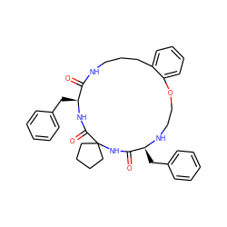 O=C1NC2(CCCC2)C(=O)N[C@@H](Cc2ccccc2)C(=O)NCCCc2ccccc2OCCN[C@H]1Cc1ccccc1 ZINC001772650330