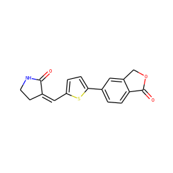 O=C1NCC/C1=C/c1ccc(-c2ccc3c(c2)COC3=O)s1 ZINC000073219941