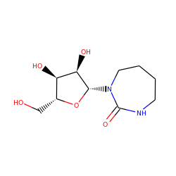 O=C1NCCCCN1[C@@H]1O[C@H](CO)[C@@H](O)[C@H]1O ZINC000001572883