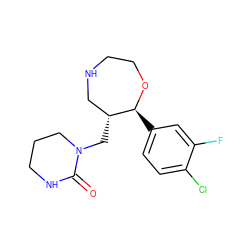 O=C1NCCCN1C[C@@H]1CNCCO[C@H]1c1ccc(Cl)c(F)c1 ZINC000115737563