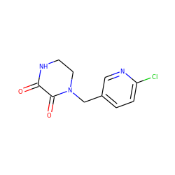 O=C1NCCN(Cc2ccc(Cl)nc2)C1=O ZINC000090488071