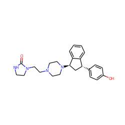 O=C1NCCN1CCN1CCN([C@@H]2C[C@@H](c3ccc(O)cc3)c3ccccc32)CC1 ZINC000026377710