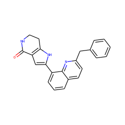 O=C1NCCc2[nH]c(-c3cccc4ccc(Cc5ccccc5)nc34)cc21 ZINC000222350904