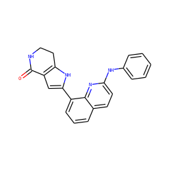 O=C1NCCc2[nH]c(-c3cccc4ccc(Nc5ccccc5)nc34)cc21 ZINC000222397010