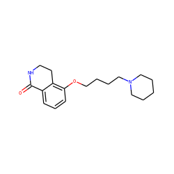 O=C1NCCc2c(OCCCCN3CCCCC3)cccc21 ZINC000001546076