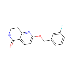 O=C1NCCc2nc(OCc3cccc(F)c3)ccc21 ZINC000166070774