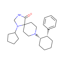 O=C1NCN(C2CCCC2)C12CCN([C@H]1CCCC[C@H]1c1ccccc1)CC2 ZINC000028564197