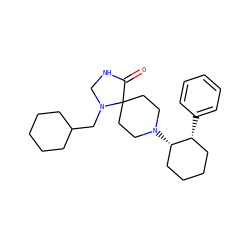 O=C1NCN(CC2CCCCC2)C12CCN([C@H]1CCCC[C@H]1c1ccccc1)CC2 ZINC000028567812