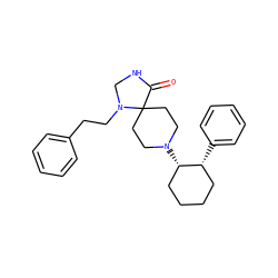 O=C1NCN(CCc2ccccc2)C12CCN([C@H]1CCCC[C@H]1c1ccccc1)CC2 ZINC000013981799