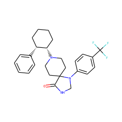 O=C1NCN(c2ccc(C(F)(F)F)cc2)C12CCN([C@H]1CCCC[C@H]1c1ccccc1)CC2 ZINC000028564100