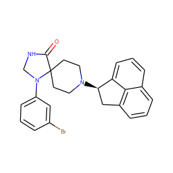 O=C1NCN(c2cccc(Br)c2)C12CCN([C@@H]1Cc3cccc4cccc1c34)CC2 ZINC000026395935