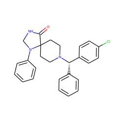 O=C1NCN(c2ccccc2)C12CCN([C@@H](c1ccccc1)c1ccc(Cl)cc1)CC2 ZINC000028886165