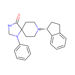 O=C1NCN(c2ccccc2)C12CCN([C@@H]1CCc3ccccc31)CC2 ZINC000013806884