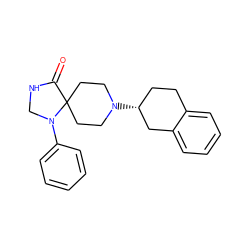 O=C1NCN(c2ccccc2)C12CCN([C@@H]1CCc3ccccc3C1)CC2 ZINC000013806848