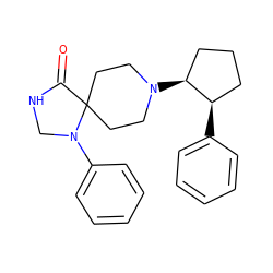 O=C1NCN(c2ccccc2)C12CCN([C@H]1CCC[C@H]1c1ccccc1)CC2 ZINC000028566736