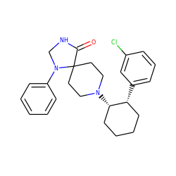 O=C1NCN(c2ccccc2)C12CCN([C@H]1CCCC[C@H]1c1cccc(Cl)c1)CC2 ZINC000028566963