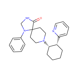 O=C1NCN(c2ccccc2)C12CCN([C@H]1CCCC[C@H]1c1ccccn1)CC2 ZINC000028566955