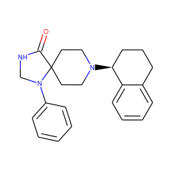 O=C1NCN(c2ccccc2)C12CCN([C@H]1CCCc3ccccc31)CC2 ZINC000013806882