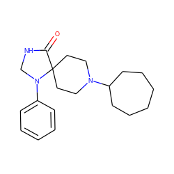 O=C1NCN(c2ccccc2)C12CCN(C1CCCCCC1)CC2 ZINC000027899632