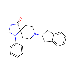 O=C1NCN(c2ccccc2)C12CCN(C1Cc3ccccc3C1)CC2 ZINC000013806889