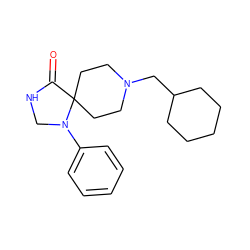 O=C1NCN(c2ccccc2)C12CCN(CC1CCCCC1)CC2 ZINC000028885688