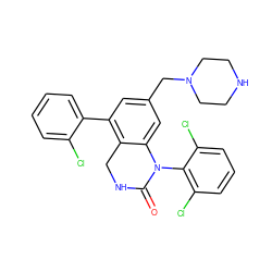 O=C1NCc2c(-c3ccccc3Cl)cc(CN3CCNCC3)cc2N1c1c(Cl)cccc1Cl ZINC000022926583