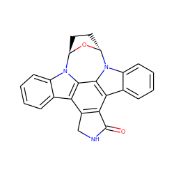 O=C1NCc2c1c1c3ccccc3n3c1c1c2c2ccccc2n1[C@H]1CC[C@H]3O1 ZINC000101426159