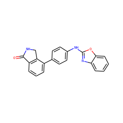 O=C1NCc2c1cccc2-c1ccc(Nc2nc3ccccc3o2)cc1 ZINC000063540089