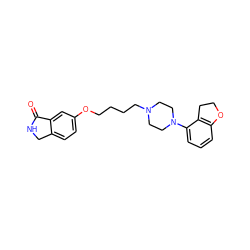 O=C1NCc2ccc(OCCCCN3CCN(c4cccc5c4CCO5)CC3)cc21 ZINC000064548449