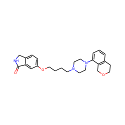 O=C1NCc2ccc(OCCCCN3CCN(c4cccc5c4COCC5)CC3)cc21 ZINC000064541038