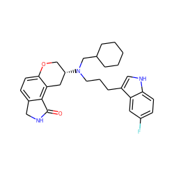 O=C1NCc2ccc3c(c21)C[C@@H](N(CCCc1c[nH]c2ccc(F)cc12)CC1CCCCC1)CO3 ZINC000045385204