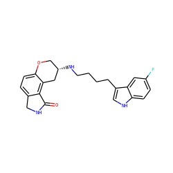 O=C1NCc2ccc3c(c21)C[C@@H](NCCCCc1c[nH]c2ccc(F)cc12)CO3 ZINC000045348147