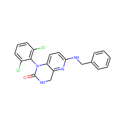 O=C1NCc2nc(NCc3ccccc3)ccc2N1c1c(Cl)cccc1Cl ZINC000012365485