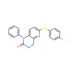 O=C1NCc2nc(Sc3ccc(F)cc3)ccc2N1c1ccccc1 ZINC000027311861