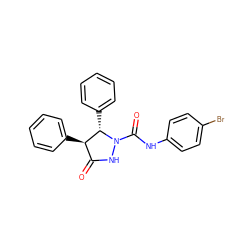 O=C1NN(C(=O)Nc2ccc(Br)cc2)[C@@H](c2ccccc2)[C@@H]1c1ccccc1 ZINC000000598730