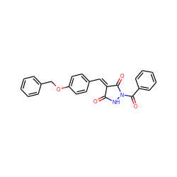 O=C1NN(C(=O)c2ccccc2)C(=O)/C1=C/c1ccc(OCc2ccccc2)cc1 ZINC000040938355