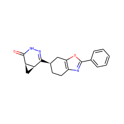 O=C1NN=C([C@@H]2CCc3nc(-c4ccccc4)oc3C2)[C@H]2C[C@@H]12 ZINC000139596982