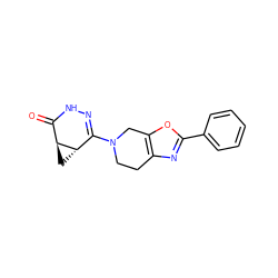 O=C1NN=C(N2CCc3nc(-c4ccccc4)oc3C2)[C@@H]2C[C@@H]12 ZINC000168186746