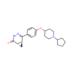 O=C1NN=C(c2ccc(OC3CCN(C4CCCC4)CC3)cc2)[C@H]2C[C@H]12 ZINC000103260417