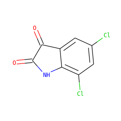 O=C1Nc2c(Cl)cc(Cl)cc2C1=O ZINC000001628160