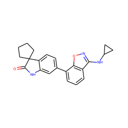 O=C1Nc2cc(-c3cccc4c(NC5CC5)noc34)ccc2C12CCCC2 ZINC000073196936