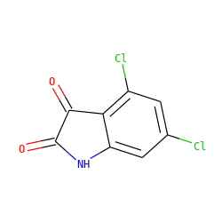 O=C1Nc2cc(Cl)cc(Cl)c2C1=O ZINC000001698777
