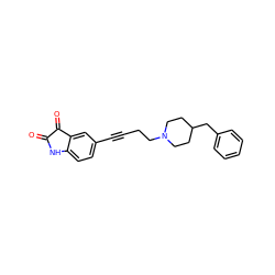 O=C1Nc2ccc(C#CCCN3CCC(Cc4ccccc4)CC3)cc2C1=O ZINC000013813165