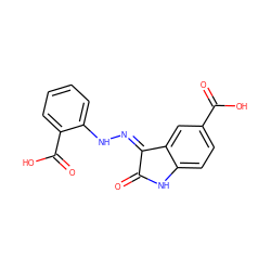 O=C1Nc2ccc(C(=O)O)cc2/C1=N/Nc1ccccc1C(=O)O ZINC000040425072