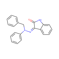 O=C1Nc2ccccc2/C1=N/N(Cc1ccccc1)c1ccccc1 ZINC000013576466