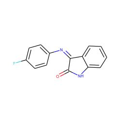 O=C1Nc2ccccc2/C1=N/c1ccc(F)cc1 ZINC000018068547