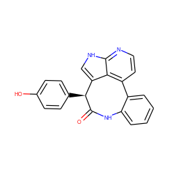 O=C1Nc2ccccc2-c2ccnc3[nH]cc(c23)[C@@H]1c1ccc(O)cc1 ZINC000043196199