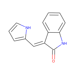 O=C1Nc2ccccc2C1=Cc1ccc[nH]1 ZINC000009491874